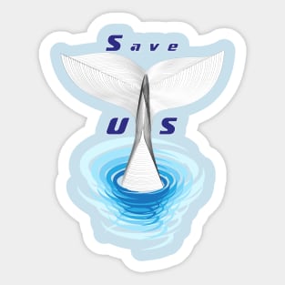 Save the Dolphins T-shirt Sticker